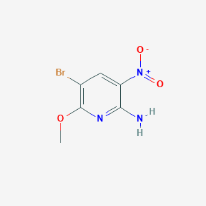 Chemical structure of 5-Bromo-6-methoxy-3-nitropyridin-2-amine