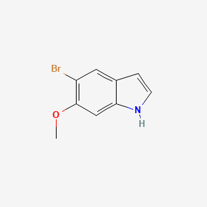 Chemical structure of 5-Bromo-6-methoxy-1H-indole