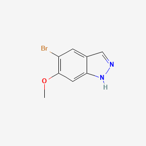 Chemical structure of 5-bromo-6-methoxy-1H-indazole