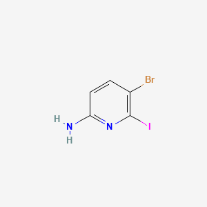 Chemical structure of 5-Bromo-6-iodopyridin-2-amine