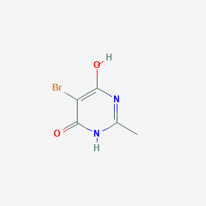 Chemical structure of 5-Bromo-6-hydroxy-2-methylpyrimidin-4(1H)-one
