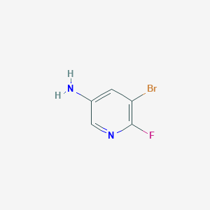 Chemical structure of 5-Bromo-6-fluoropyridin-3-amine