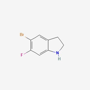 Chemical structure of 5-Bromo-6-fluoroindoline