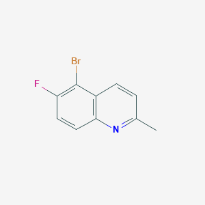 Chemical structure of 5-Bromo-6-fluoro-2-methylquinoline