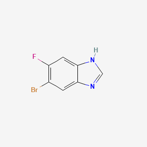 Chemical structure of 5-Bromo-6-fluoro-1H-benzo[d]imidazole