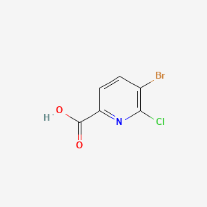 Chemical structure of 5-Bromo-6-chloropicolinic acid