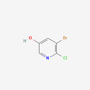 Chemical structure of 5-bromo-6-chloropyridin-3-ol
