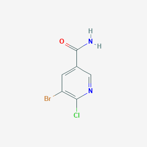 Chemical structure of 5-Bromo-6-chloronicotinamide