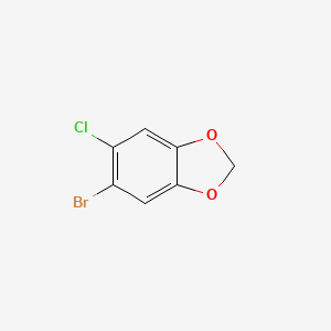 Chemical structure of 5-Bromo-6-chloro-1,3-dioxaindane