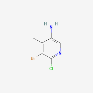 Chemical structure of 5-Bromo-6-chloro-4-methylpyridin-3-amine