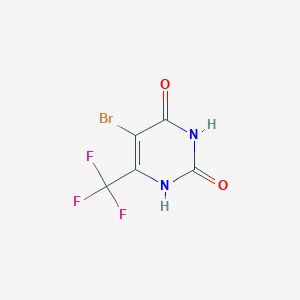 Chemical structure of 5-Bromo-6-(trifluoromethyl)pyrimidine-2,4(1H,3H)-dione