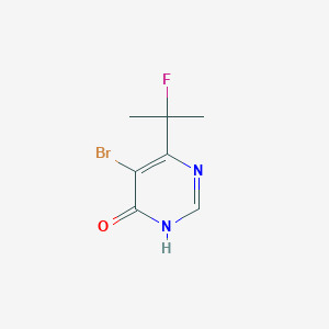 Chemical structure of 5-Bromo-6-(2-fluoropropan-2-yl)pyrimidin-4(3H)-one