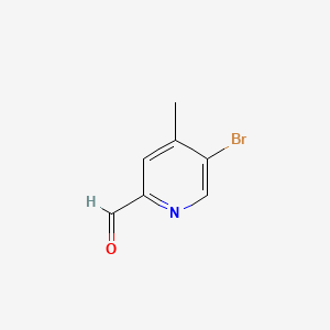 Chemical structure of 5-Bromo-4-methylpicolinaldehyde