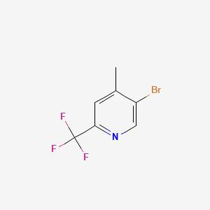 Chemical structure of 5-Bromo-4-methyl-2-(trifluoromethyl)pyridine