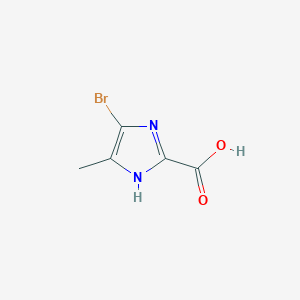 Chemical structure of 5-Bromo-4-methyl-1H-imidazole-2-carboxylic acid