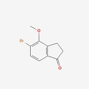 Chemical structure of 5-Bromo-4-methoxy-indan-1-one