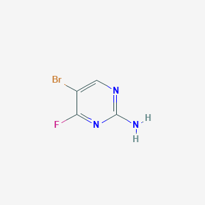 Chemical structure of 5-Bromo-4-fluoropyrimidin-2-amine