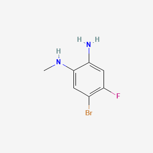 Chemical structure of 5-Bromo-4-fluoro-N1-methylbenzene-1,2-diamine