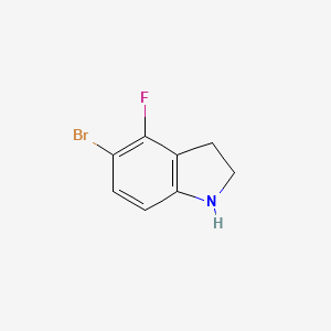 Chemical structure of 5-Bromo-4-fluoroindoline