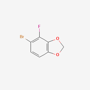 Chemical structure of 5-Bromo-4-fluorobenzo[d][1,3]dioxole