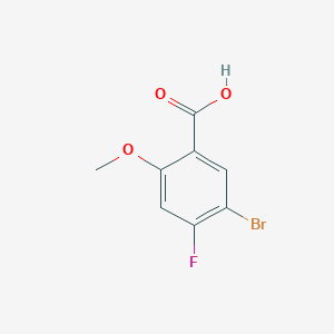 Chemical structure of 5-Bromo-4-fluoro-2-methoxybenzoic acid