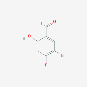 Chemical structure of 5-Bromo-4-fluoro-2-hydroxybenzaldehyde