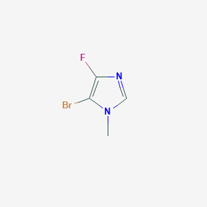 Chemical structure of 5-Bromo-4-fluoro-1-methyl-1H-imidazole