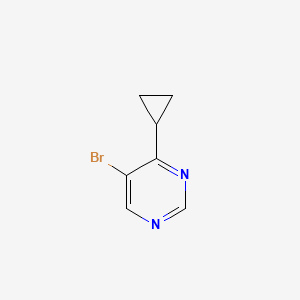 Chemical structure of 5-Bromo-4-cyclopropylpyrimidine