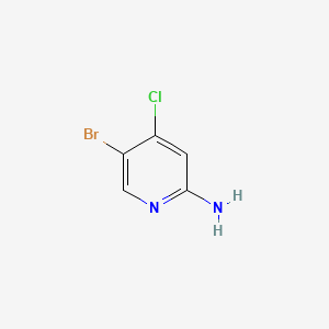 Chemical structure of 5-bromo-4-chloropyridin-2-amine