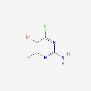 Chemical structure of 5-Bromo-4-chloro-6-methylpyrimidin-2-amine