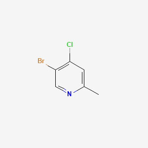 Chemical structure of 5-Bromo-4-chloro-2-methylpyridine