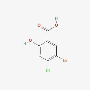 Chemical structure of 5-Bromo-4-chloro-2-hydroxybenzoic acid