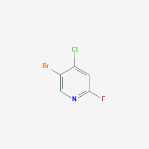 Chemical structure of 5-Bromo-4-chloro-2-fluoropyridine