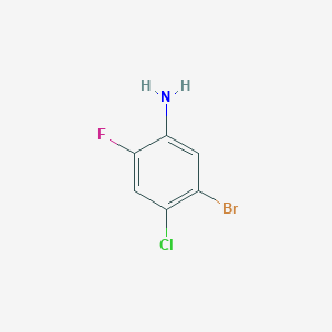 Chemical structure of 5-Bromo-4-chloro-2-fluoroaniline