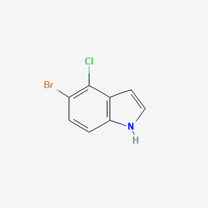 Chemical structure of 5-Bromo-4-chloro-1H-indole