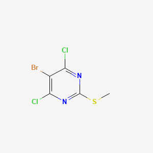 Chemical structure of 5-Bromo-4,6-dichloro-2-(methylthio)pyrimidine
