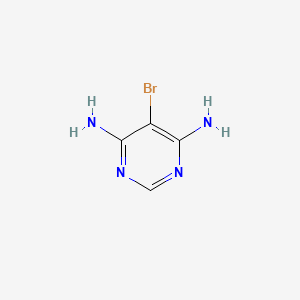 Chemical structure of 5-bromo-4,6-diaminopyrimidine
