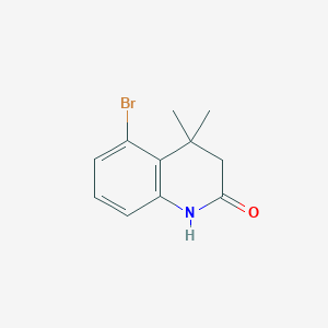 Chemical structure of 5-broMo-4,4-diMethyl-3,4-dihydroquinolin-2(1H)-one