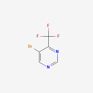 Chemical structure of 5-bromo-4-(trifluoromethyl)pyrimidine