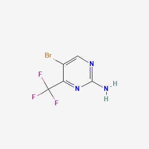 Chemical structure of 5-Bromo-4-(trifluoromethyl)-2-pyrimidinamine