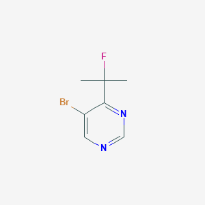 Chemical structure of 5-Bromo-4-(2-fluoropropan-2-yl)pyrimidine