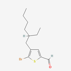 Chemical structure of 5-bromo-4-(2-ethylhexyl)-2-thiophenecarboxaldehyde