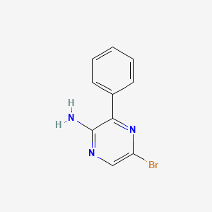 Chemical structure of 5-Bromo-3-phenylpyrazin-2-amine