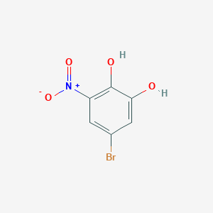Chemical structure of 5-Bromo-3-nitrobenzene-1,2-diol