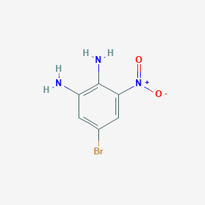 Chemical structure of 5-Bromo-3-nitrobenzene-1,2-diamine