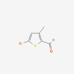 Chemical structure of 5-Bromo-3-methylthiophene-2-carbaldehyde