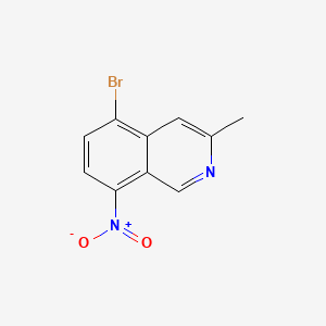 Chemical structure of 5-Bromo-3-methyl-8-nitroisoquinoline