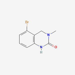 Chemical structure of 5-Bromo-3-methyl-3,4-dihydroquinazolin-2(1H)-one