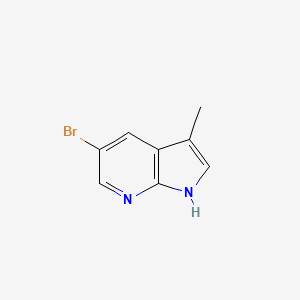 Chemical structure of 5-Bromo-3-methyl-1H-pyrrolo[2,3-b]pyridine