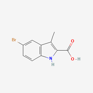Chemical structure of 5-Bromo-3-methyl-1H-indole-2-carboxylic acid